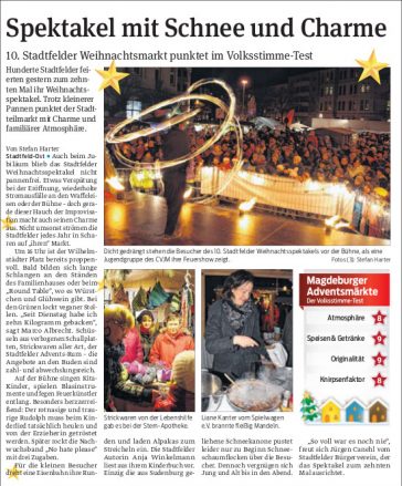 Volksstimme vom 21.12.2013