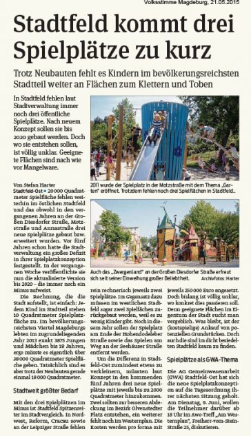 Volksstimme vom 21.05.2015