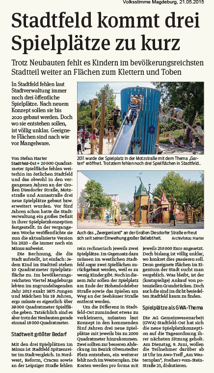 Volksstimme vom 21.05.2015