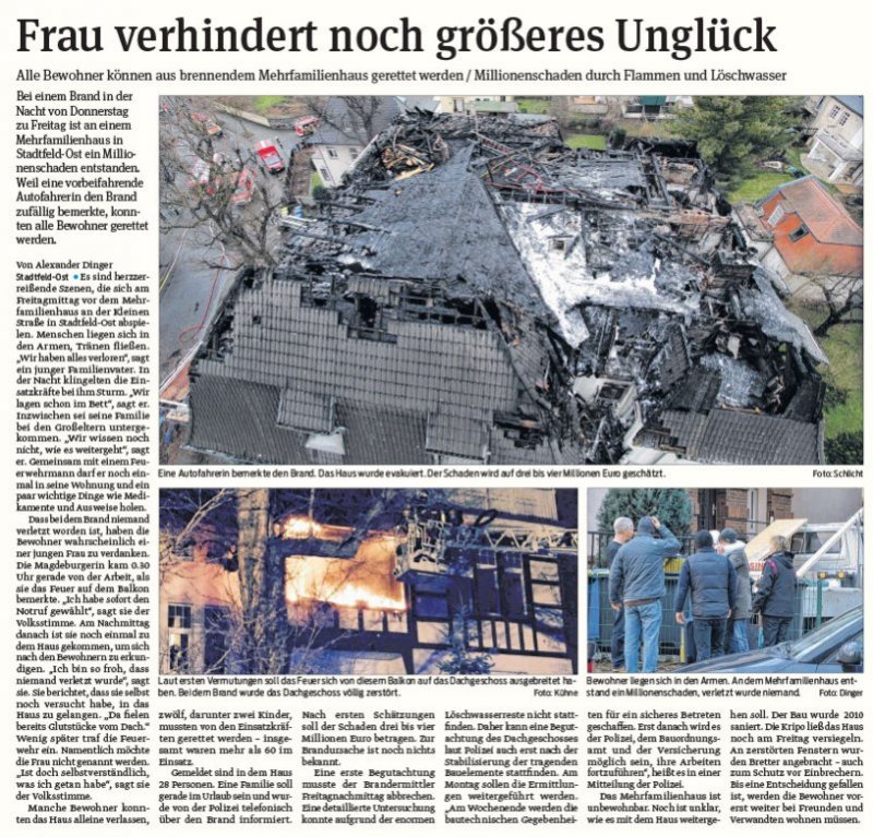 Volksstimme vom 03.01.2015