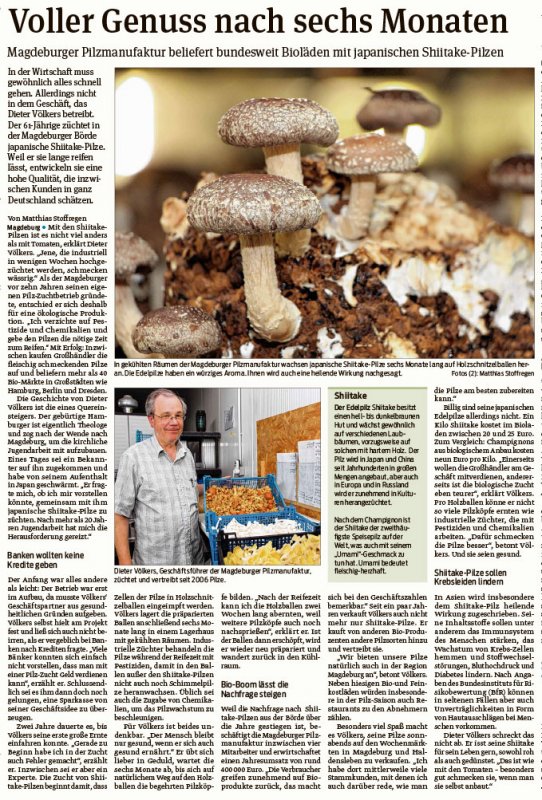 Volksstimme vom 30.07.2015