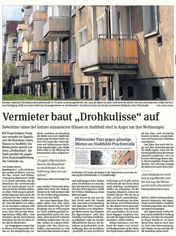 Volksstimme vom 13.04.2015