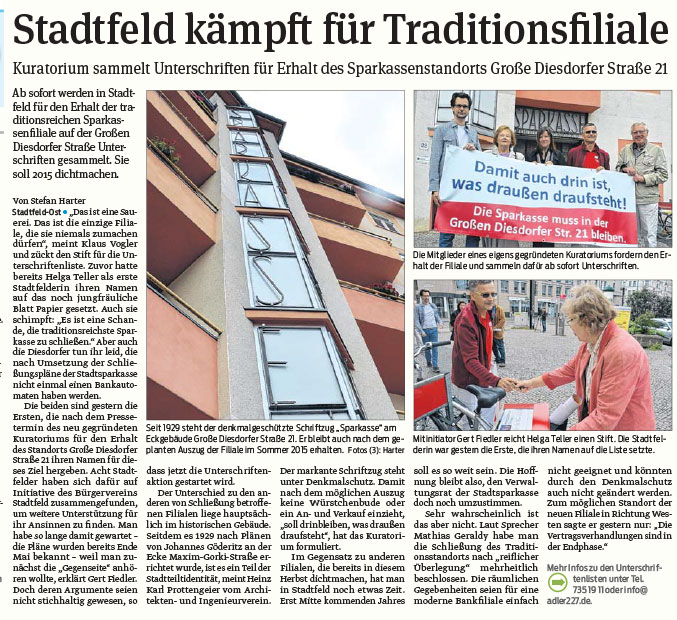 Volksstimme vom 02.09.2014