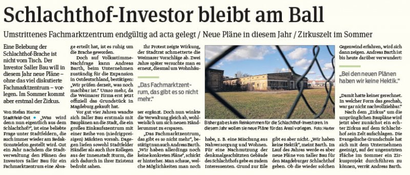 Volksstimme vom 28.01.2015