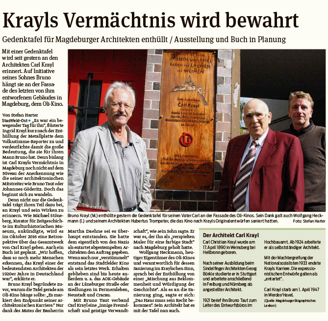 Volksstimme vom 06.09.2015