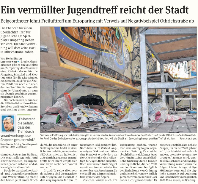 Volksstimme vom 06.08.2013