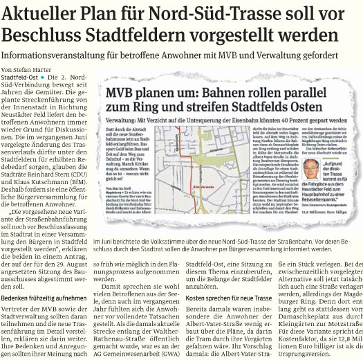 Volksstimme vom 16.08.2013