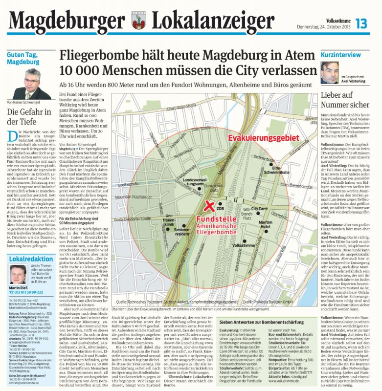 Volksstimme vom 24.10.2013