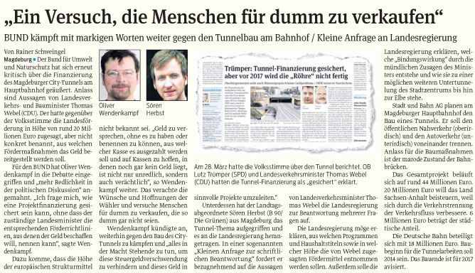 Volksstimme vom 11.04.2012