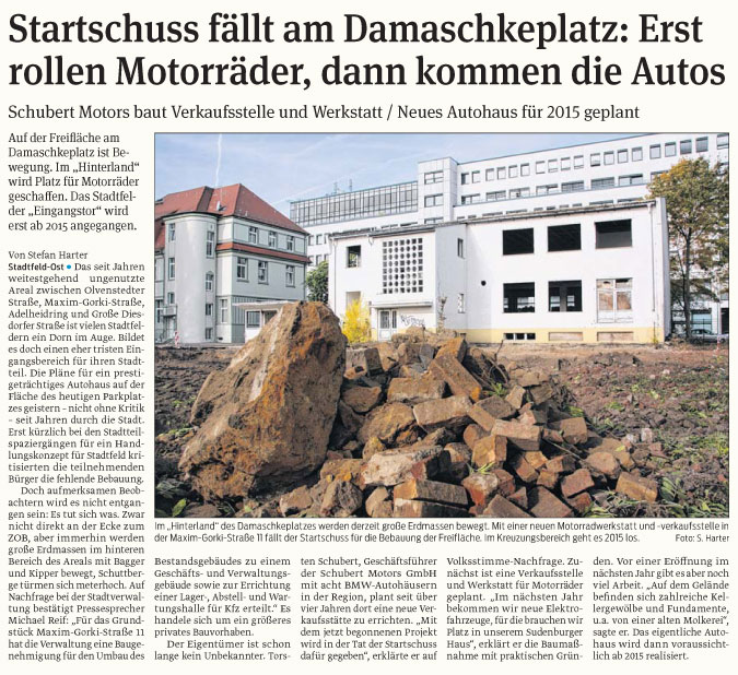 Volksstimme vom 19.10.2012