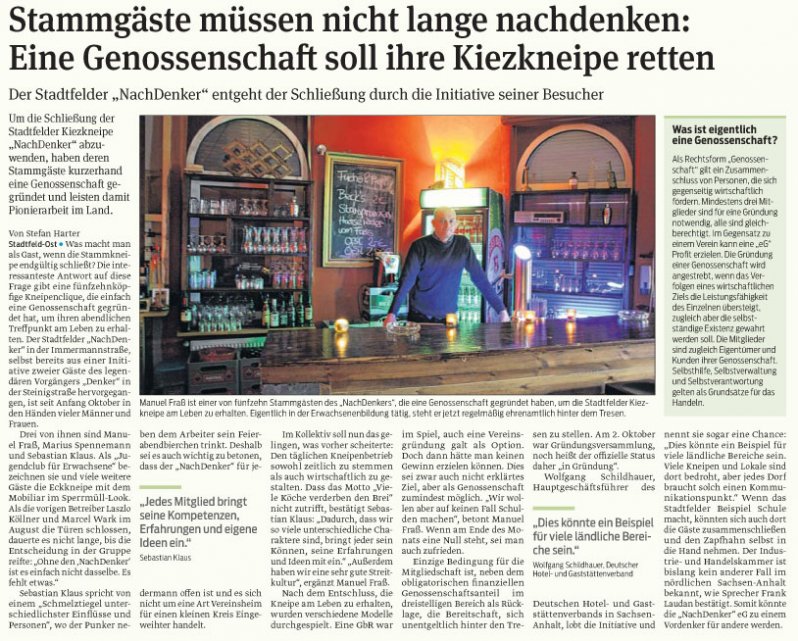 Volksstimme vom 15.11.2012