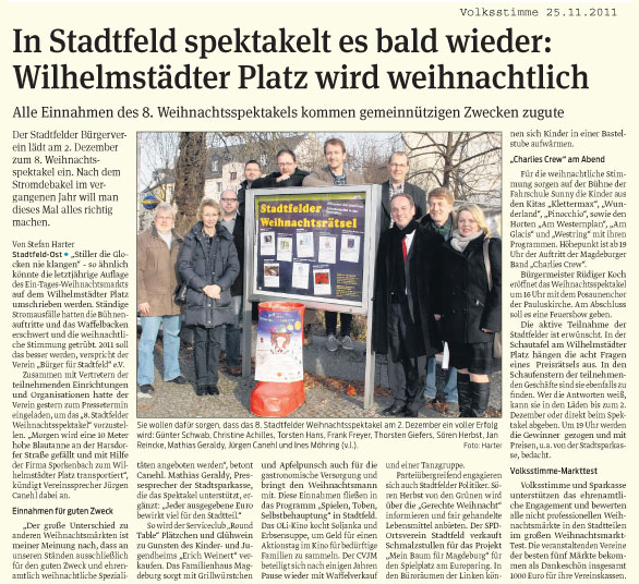 Volksstimme vom 28.11.2011