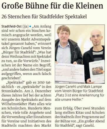Volksstimme vom 24.12.2011