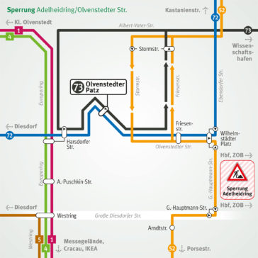 Ab 13. August für zwei Wochen kein Straßenbahnverkehr in Stadtfeld-Ost